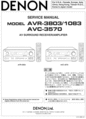 Thumbnail service manual Denon AVR-3803